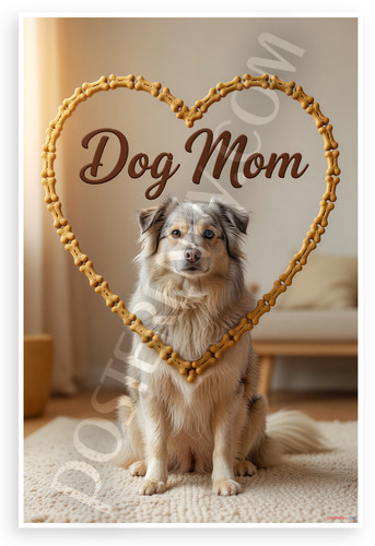 Dog mom pyrenean shepherd bone - mom,