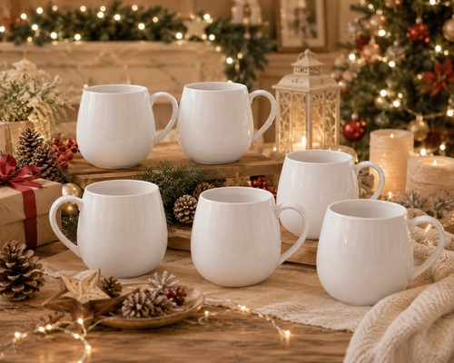 White hug mugs - white, of