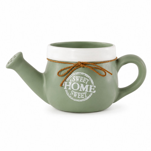 Ceramic watering can plant pot - watering,