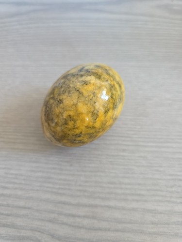 Polished yellow jasper stone - yellow,