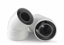 Worcester Bosch 45° Angle Boiler Flue Elbow Bend 60/100 7716191085