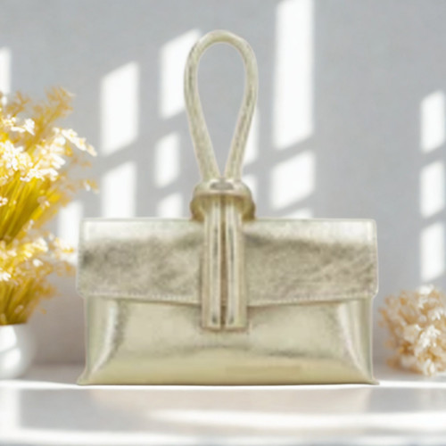 Real leather clutch bag - real,