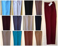 NEW LADIES PLAIN SHORT LENGTH ELASTIC WAISTBAND PULL ON TROUSER WITH POCKETS