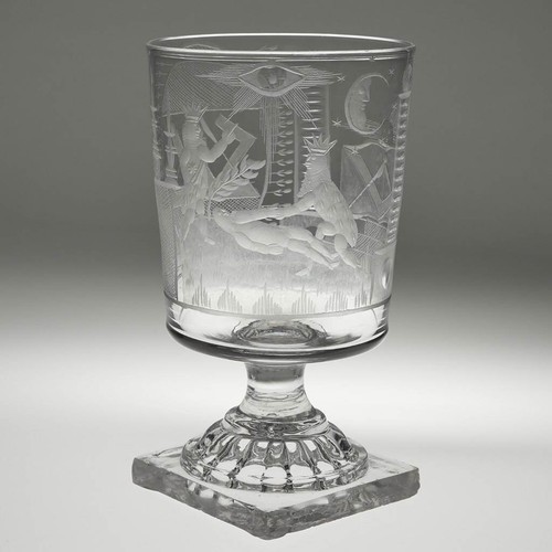 Masonic engraved rummer - masonic,