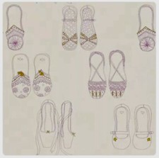 3 Rolls HARLEQUIN Wallpaper Far away Twinkle Toes Girl ballet shoes Purple Gold