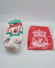 Liverpool FC Printed Signed Football 2001/02 & Beach Ball Inflatable A39