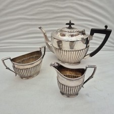 Victorian Sugar Bowl Milk Jug James Dixon and Robert Pringle Teapot 19th Century