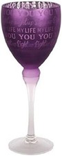 Purple Tea light Stem Glass