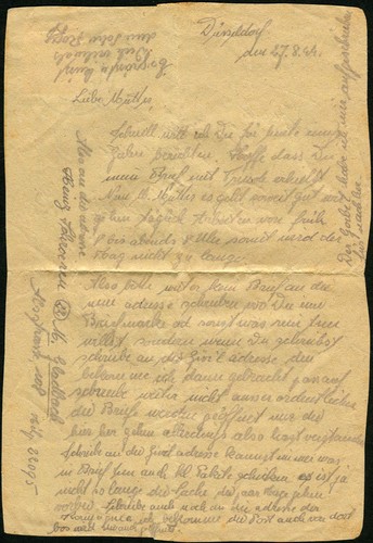 Wwii letter 1944 - 1944, alsatian