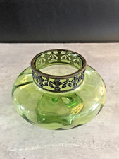 Art nouveau green glass - art,
