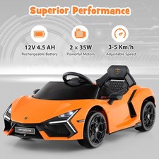 Licensed Lamborghini Revuelto Electric Vehicle 12V Kids Ride on Car-Orange