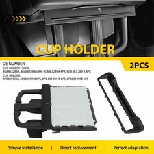 UK For Audi A6 A7 2011-2016 Rear Armrest Drink Water Cup Holder Retrofit 2X Set