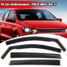 For VW Polo MK5 2009-2017 5-Door Hatchback WIND RAIN SUN GUARD DEFLECTORS Tinted