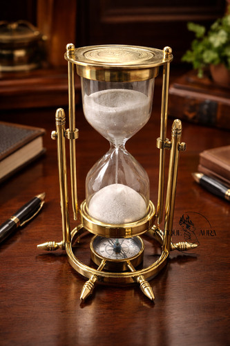 Sand timer hourglass brass - hourglass,