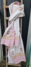 Indian Pink Flow Cotton Kantha