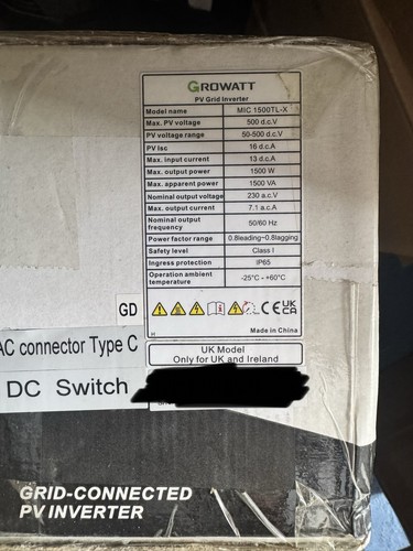 Growatt 1500tl solar - growatt,