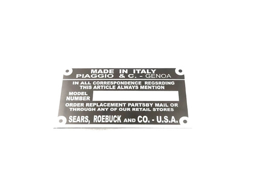 Data plate vintage classic - data,