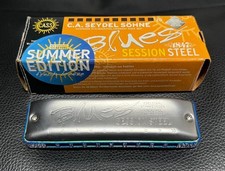 C.A. Seydel Söhne Blues Session Steel Harmonica Key F Used WWE