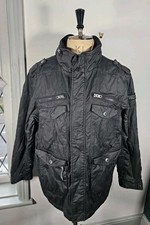 Schott Jacket Men's 2XL Black M85 Field Military Utility Quilt Lined US Army