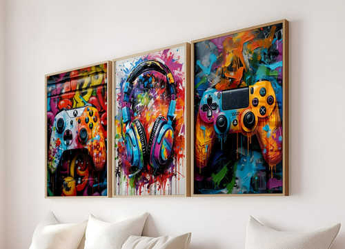 Gaming prints bedroom graffiti - gaming,
