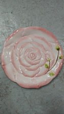 Set Of Two Shabby Chic Retro Vintage Flower Plates like Anthropologie Design
