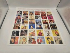 Limited Edition Stamp Sheet Elvis Presley 1950s RCA Record Label Covers Ex Cond