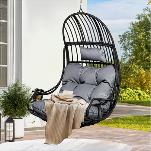 Hanging egg chair rattan - hanging, chair,