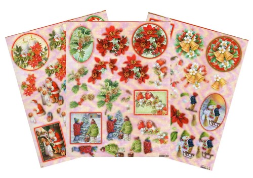 Christmas die cut decoupage - christmas,