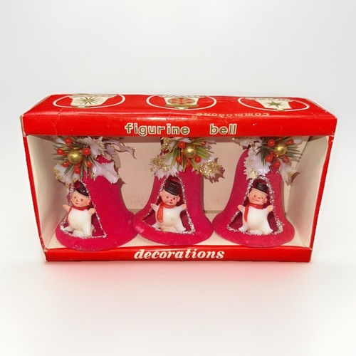 Vintage flocked snowbabies - vintage,
