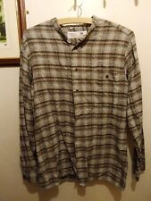 Men's Vintage/Retro Van Heusen Shirt Collarless Grandad Style Approx 40 Chest