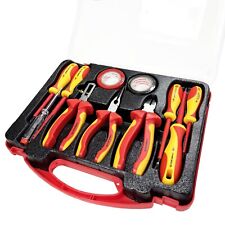 VDE Screwdriver & Plier Set 11pc Electricians Insulated Tool Kit By Lumberjack