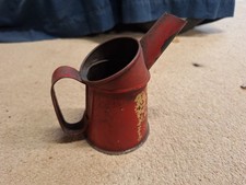 Vintage Antique Motor Oil Pourer Jug Half Pint Early Original - Shell Esso