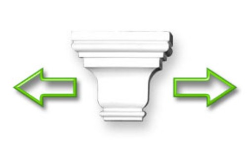 Plaster corbels 165 - plaster, mm