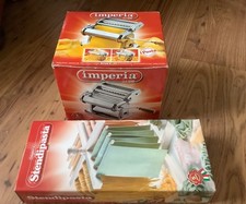 Imperia ‘Dal 1932’ Italian Pasta Maker & New Wooden Stendipasta Drying Rack