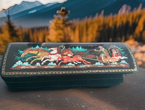 Russian lacquered rectangular - russian,