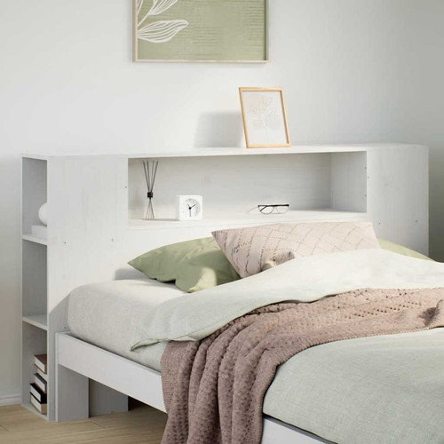 Headboard white rustic solid - headboard,