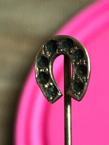 Vintage horseshoe stock pin - horseshoe,