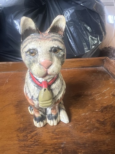 Vintage tabby hand - hand, painted