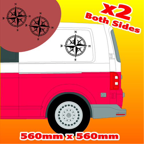 Large compass sticker - large,