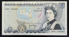 Old Five £5 Pound Note