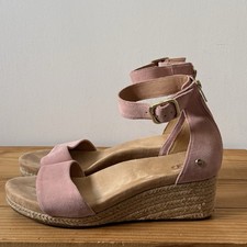 ugg sandals size 8 pink suede