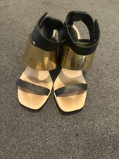 Zara block heels with gold