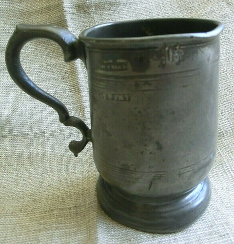 Antique pewter measure - antique,