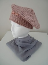Ladies handmade pink baker boy style  hat 