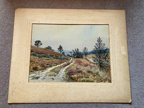 Country scene watercolour - country,