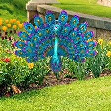 Realistic Peacock Outdoor Statues Yard Art Outdoor Decoration Garden Art