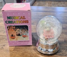 Vintage Musical Creations Fairyland Christmas Snowing Globe Working Musical