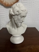 Stunning Antique Parian Ware Bust Of Jesus Christ