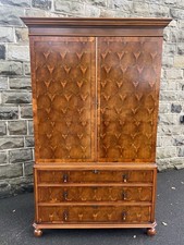 Oyster Walnut Linen Press Tallboy