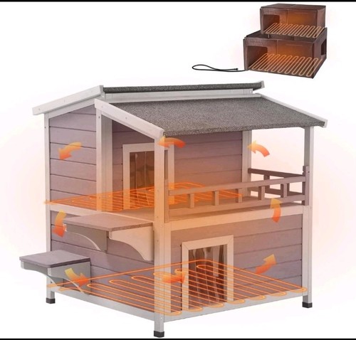 Outdoor catio wooden cat - catio,